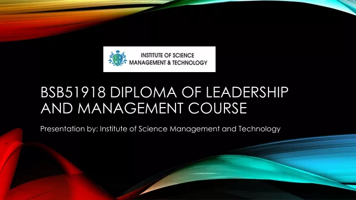 bsb51918 diploma of leadership and management