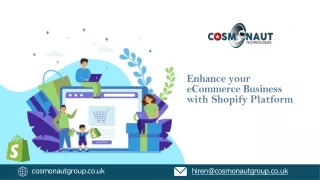 Enhance your eCommerce Business with Shopify platform