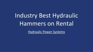 Hydraulic Hammers Rentals in Missouri Kansas City