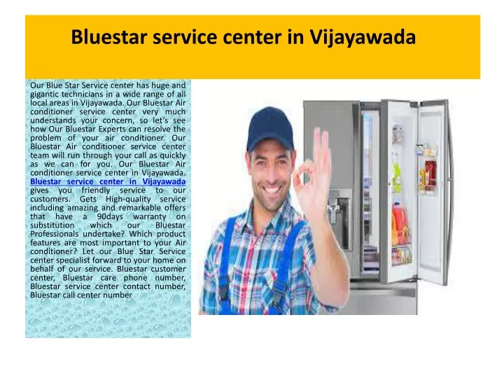 bluestar service center in vijayawada