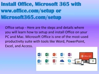 install office microsoft 365 with www office