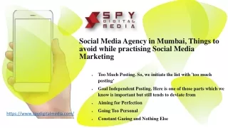 Social Media Agency in Mumbai, Things to Avoid While Practising Social Media Marketing