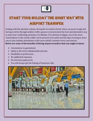 start start your holiday the right way with your