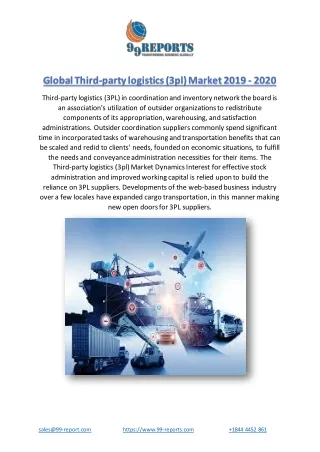global third party logistics 3pl market 2019 2020