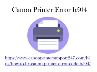 Canon Printer Error 5b04