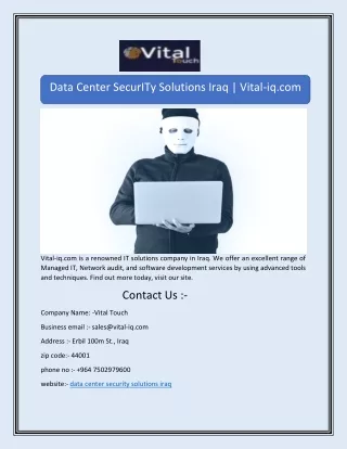 Data Center SecurITy Solutions Iraq | Vital-iq.com