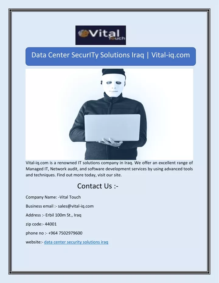data center security solutions iraq vital iq com