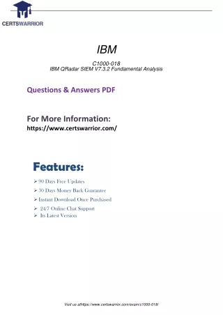 C1000-018 PDF Demo Exam Download 2020
