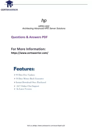 HPE0-S22 PDF Training Guides Preparation Material