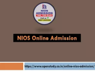 NIOS Online Admission