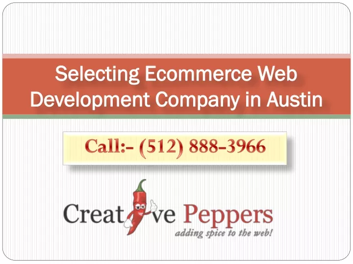 selecting ecommerce web development company in austin