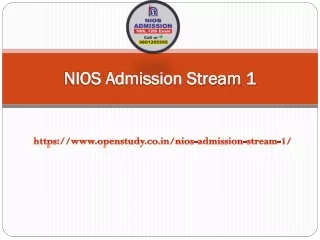 NIOS Admission Stream 1 Study Centre in Patna