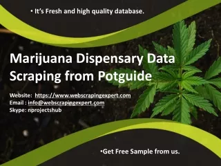 marijuana dispensary data scraping from potguide