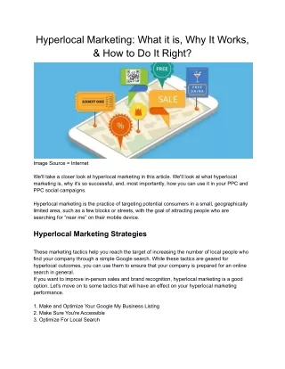 hyperlocal marketing what it is why it works