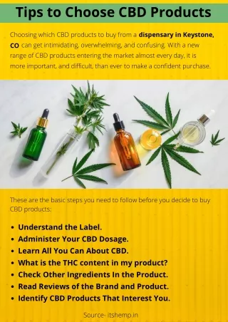 Tips to Choose CBD Products