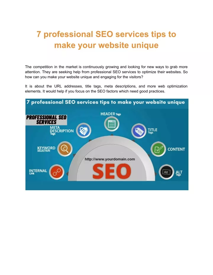 7 professional seo services tips to make your