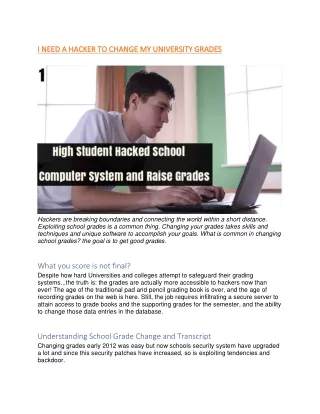 i need a hacker to change my university grades