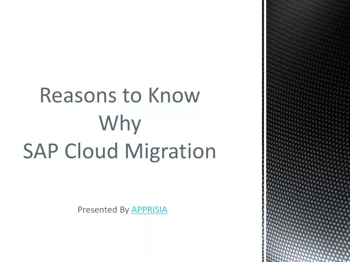 reasons to know why sap cloud migration