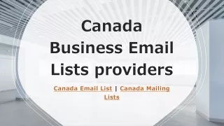 canada business email lists providers