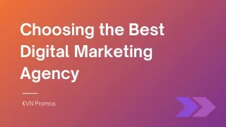 Choosing the Best Digital Marketing Agency