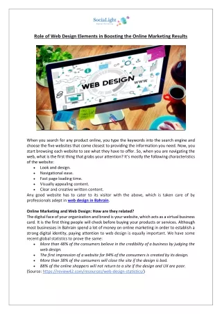role of web design elements in boosting