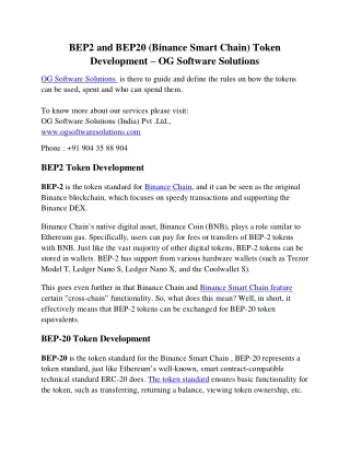bep2 and bep20 binance smart chain token