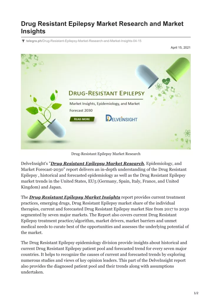 drug resistant epilepsy market research