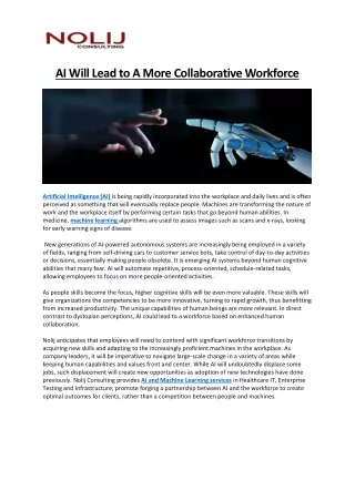 ai will lead to a more collaborative workforce