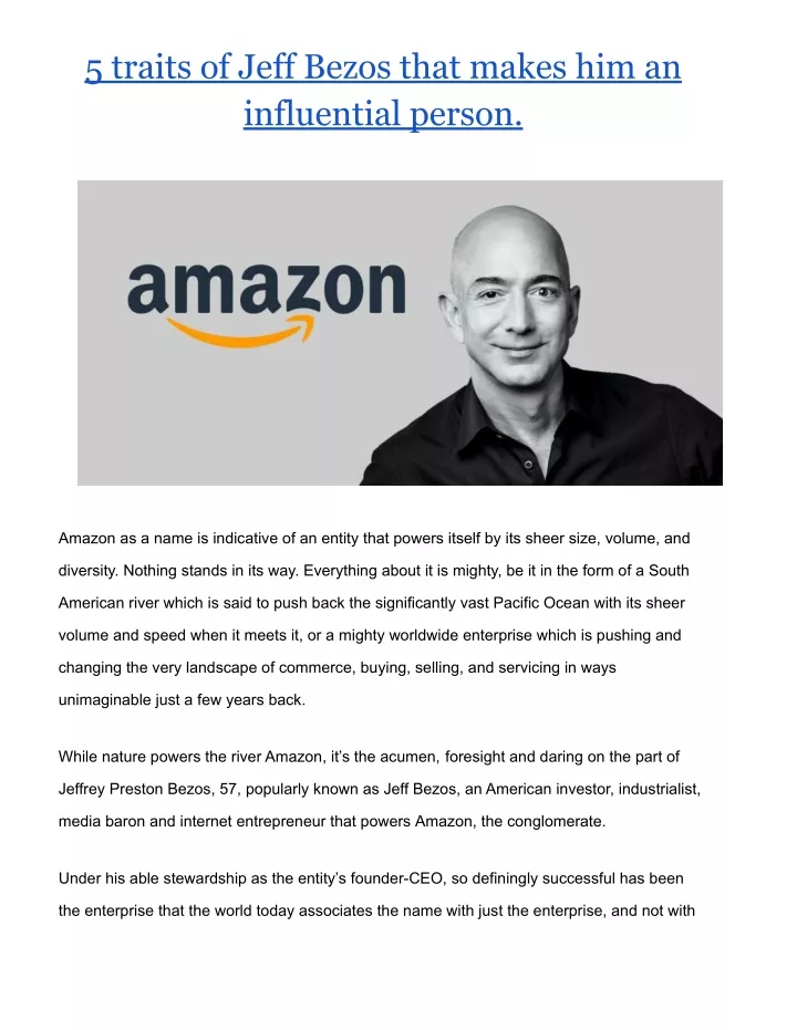 5 traits of jeff bezos that makes