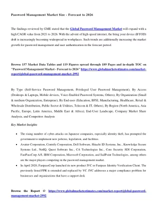 password management market size forecast to 2026