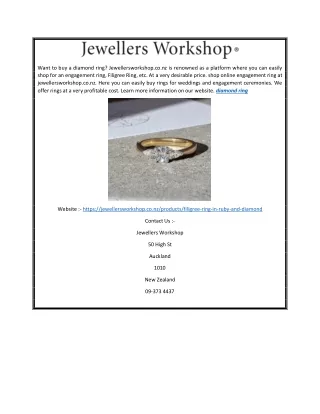 Diamond Ring | Jewellersworkshop.co.nz