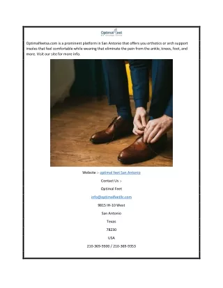 optimalfeetsa com is a prominent platform