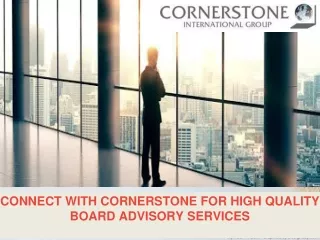 connect with cornerstone for high quality board