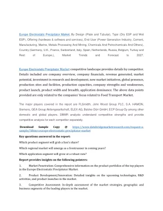 europe electrostatic precipitator market