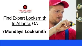 Need Professional Locksmith In Atlanta, GA | 7Mondays Locksmith