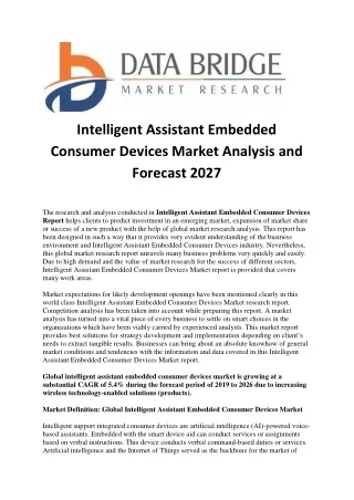 intelligent assistant embedded consumer devices