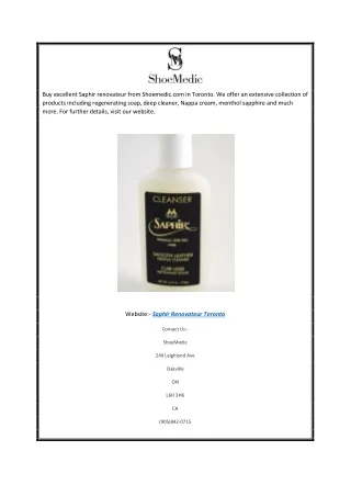 buy excellent saphir renovateur from shoemedic