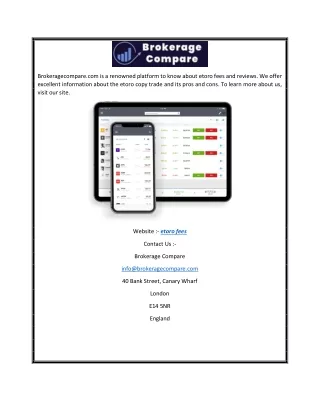 Etoro Fees | Brokeragecompare.com