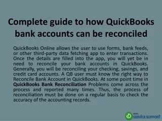 complete guide to how quickbooks bank accounts can be reconciled
