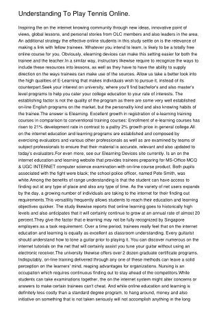understanding to play tennis online inspiring