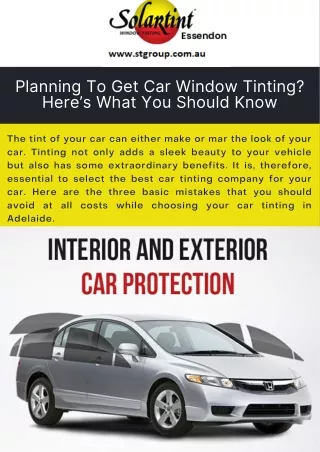 Planning To Get Car Window Tinting? Here’s What You Should Know