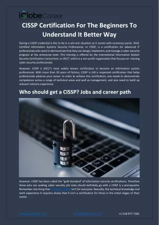 cissp certification for the beginners