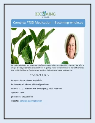 complex ptsd medication becoming whole co