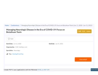 home conferences managing neurologic disease