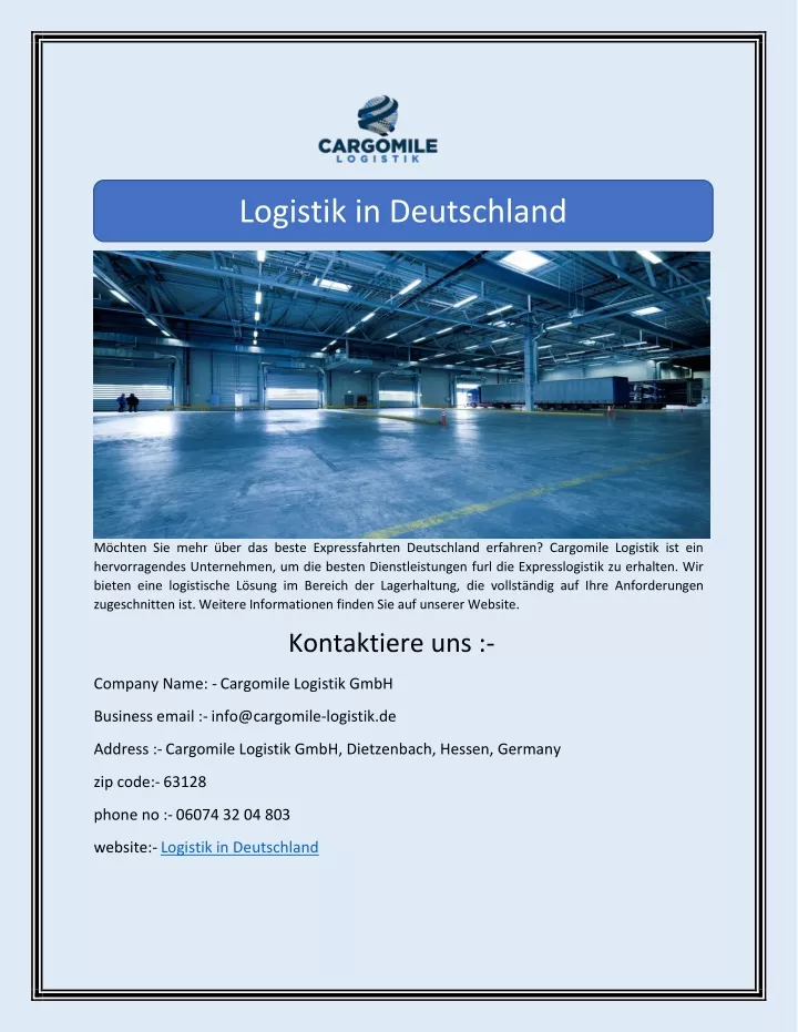 logistik in deutschland