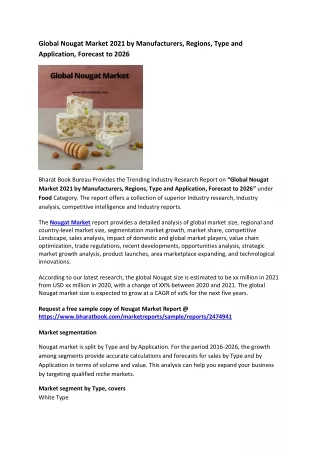global nougat market 2021 by manufacturers