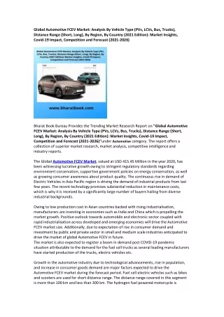 global automotive fcev market analysis by vehicle