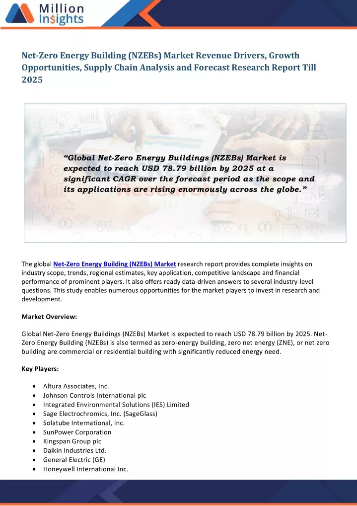 net zero energy building nzebs market revenue