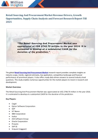 retail sourcing and procurement market revenue