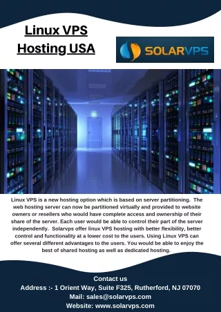 linux vps hosting usa